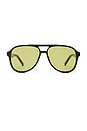 view 1 of 3 LUNETTES DE SOLEIL TRAGIC MAGIC in Black & Olive Tint