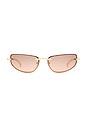view 1 of 3 LUNETTES DE SOLEIL BUBBLES in Gold & Smokey Pink Gradient