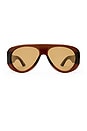view 1 of 3 LUNETTES DE SOLEIL DREAM BOAT in Cocoa & Light Brown Mono