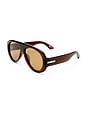 view 2 of 3 LUNETTES DE SOLEIL DREAM BOAT in Cocoa & Light Brown Mono