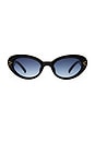 view 1 of 3 Tootsie Sunglasses in Black & Smoke Gradient