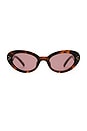 view 1 of 3 LUNETTES DE SOLEIL TOOTSIE in Tort & Smokey Brown Mono