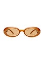 view 1 of 3 Work It Sunglasses in Gold Pearl & Tan Tint