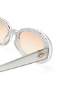 view 3 of 3 Outta Love Sunglasses in Silver Pearl & Light Brown Gradient