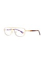 view 2 of 3 Le Mimi Blue Light Eyeglasses in Gold