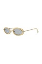 view 2 of 3 Mecharo Sunglasses in Silver, Milky Butter, & Smoke Tint