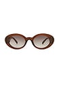 view 1 of 3 LUNETTES DE SOLEIL NOUVEAU VIE in Chocolate Brown & Khaki Gradient