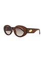 view 2 of 3 LUNETTES DE SOLEIL NOUVEAU VIE in Chocolate Brown & Khaki Gradient