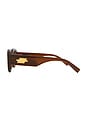 view 3 of 3 LUNETTES DE SOLEIL NOUVEAU VIE in Chocolate Brown & Khaki Gradient