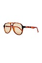 view 2 of 3 Tragic Magic Sunglasses in Toffee Tort Amber Tint