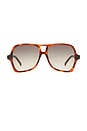 view 1 of 3 Fortune Teller Sunglasses in Toffee Tort & Khaki Grad