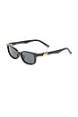 view 2 of 3 Confidential Sunglasses in Black & Smoke Mono