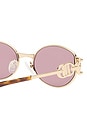 view 3 of 3 Forbidden Sunglasses in Bright Gold & Smokey Brown Mono