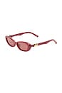 view 2 of 3 The Whisperer Sunglasses in Garnet & Rose Mono
