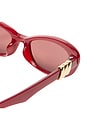 view 3 of 3 The Whisperer Sunglasses in Garnet & Rose Mono