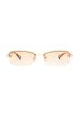 view 1 of 3 Enigmatic Sunglasses in Gold Vintage Tort & Warm Brown Grad