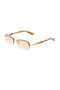 view 2 of 3 Enigmatic Sunglasses in Gold Vintage Tort & Warm Brown Grad