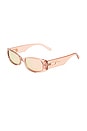 view 2 of 3 Starlight Sunglasses in Blush & Peach Mirror