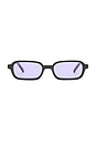 view 1 of 3 Pilferer Sunglasses in Black & Lilac Tint