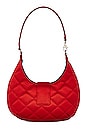 view 2 of 4 Cindy Baguette Bag in Satin Matellasse Red & Strass Crystal