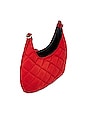 view 4 of 4 Cindy Baguette Bag in Satin Matellasse Red & Strass Crystal