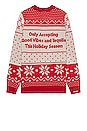 view 2 of 4 Real Friends Holiday Sweater in Red & White