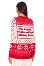 view 3 of 4 Real Friends Holiday Sweater in Red & White