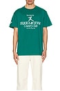 view 3 of 4 The NYC Tequila & Tennis Tee in Green & White