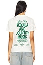 view 4 of 5 THE TEQUILA & COUNTRY MUSIC 티셔츠 in Bone & Green