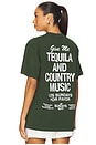 view 1 of 4 The Tequila And Country Music Tee in Forest Green