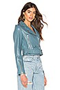 view 2 of 4 Mya Cropped Biker Jacket in Savanna Blue