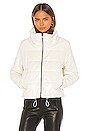 view 2 of 5 Cay Cropped Leather Puffer Jacket in Pearl White