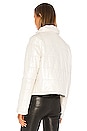 view 4 of 5 Cay Cropped Leather Puffer Jacket in Pearl White