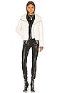 view 5 of 5 Cay Cropped Leather Puffer Jacket in Pearl White