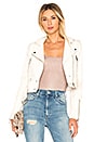 view 1 of 4 Mya Cropped Biker Jacket in White