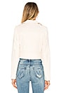 view 3 of 4 Mya Cropped Biker Jacket in White