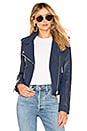 view 1 of 4 Kas Modern Biker Jacket in Mercury Blue