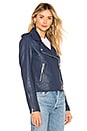 view 2 of 4 Kas Modern Biker Jacket in Mercury Blue
