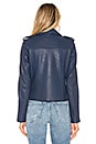 view 3 of 4 Kas Modern Biker Jacket in Mercury Blue