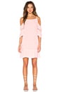 view 2 of 4 Cold Shoulder Lace Up Back Gauze Dress in Pink