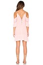 view 4 of 4 Cold Shoulder Lace Up Back Gauze Dress in Pink