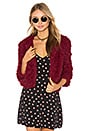 view 1 of 4 Rebekah Faux Fur Jacket in Wine