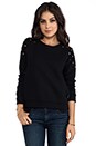view 1 of 6 Studded Shoulder Sweatshirt in Black