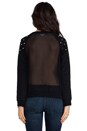 view 3 of 6 Studded Shoulder Sweatshirt in Black