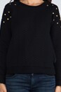 view 4 of 6 Studded Shoulder Sweatshirt in Black