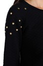 view 5 of 6 Studded Shoulder Sweatshirt in Black