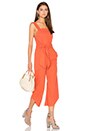 view 1 of 3 Square Neck Belted Cropped Jumpsuit in Clay