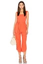 view 2 of 3 Square Neck Belted Cropped Jumpsuit in Clay