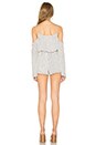 view 3 of 3 Cold Shoulder Romper in White Dotted Stripes
