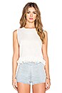 view 1 of 3 Linen Shell Fringe Top in Off White